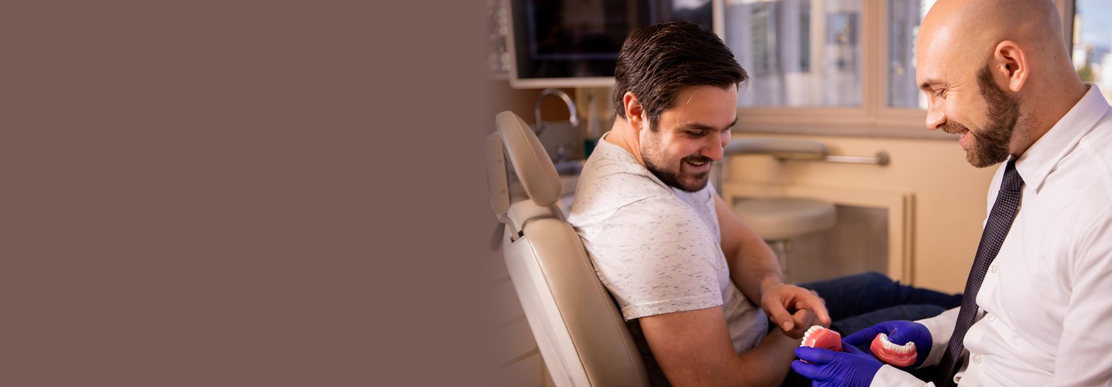 Dr. Samadian with a male patient