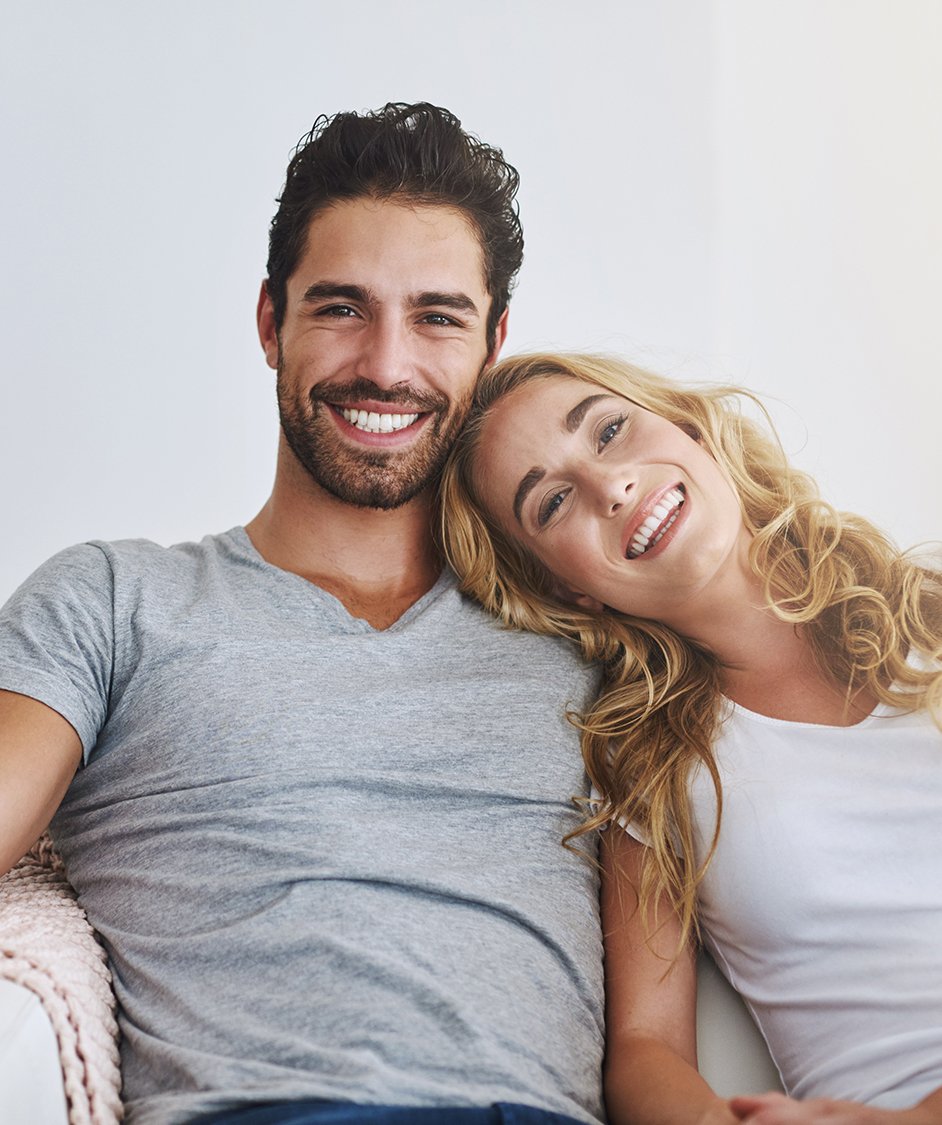 couple sitting together and smiling